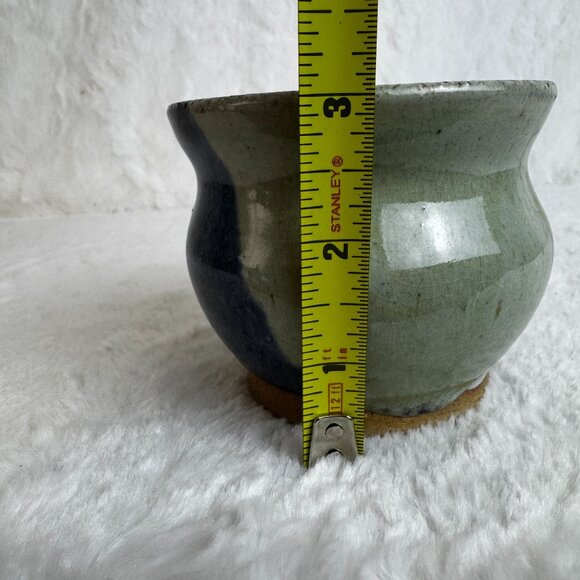 Artisan Handcrafted Pottery Stoneware Multicolor Artist Studio Vase - Picture 5 of 7